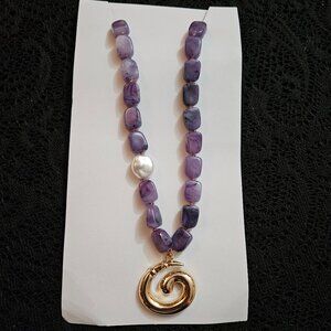 NWT Torrid Beaded Charm Swirl Necklace